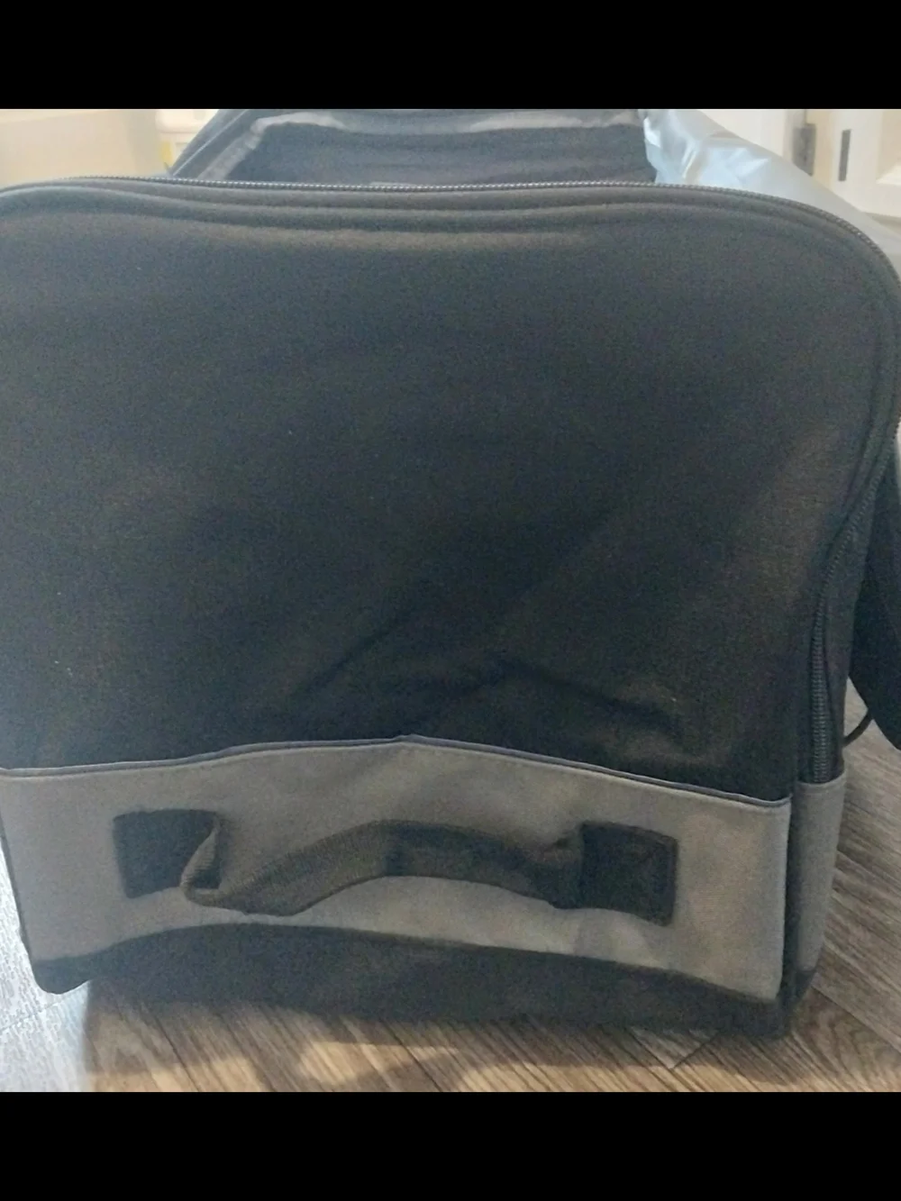 PERRY ELLIS-Black and Gray Men's Travel Duffel Bag